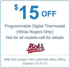 $15 off programmable digital thermostat
