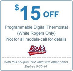 $15 off programmable digital thermostat